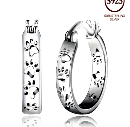 Aretes de aro de plata esterlina 925